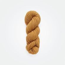 Load image into Gallery viewer, Mustard DK yarn, fustic wood, deep orangey yellow, naturally dyed yarn, non-superwash, 260 yards, Merino/Rambouillet cross wool