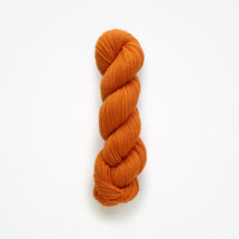 Load image into Gallery viewer, pumpkin fingering yarn, coreopsis, bright orange, naturally dyed yarn, non-superwash, 225 yards, merino/rambouillet cross wool