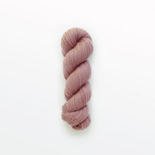 Load image into Gallery viewer, rose quartz fingering yarn, madder root, light pink, naturally dyed yarn, non-superwash, 225 yards, merino/rambouillet cross wool