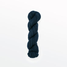 Load image into Gallery viewer, light denim fingering yarn, logwood, dark blue, naturally dyed yarn, non-superwash, 225 yards, merino/rambouillet cross wool
