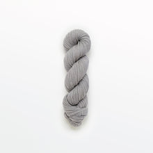 Load image into Gallery viewer, narwhal sport yarn, acorns & iron, light gray, naturally dyed yarn, non-superwash, 156 yards, Merino/Rambouillet cross wool