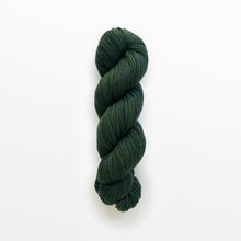 Load image into Gallery viewer, Seaweed worsted yarn, logwood & weld, dark green, naturally dyed yarn, non-superwash, 240 yards, Merino/Rambouillet cross wool