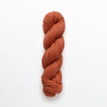 Load image into Gallery viewer, Clay bulky yarn, Madder root, rusty orange, naturally dyed yarn, non-superwash, 125 yards, Merino/Rambouillet cross wool