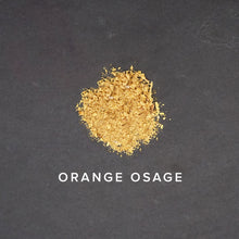 Load image into Gallery viewer, Orange Osage wood chips on dark slate background
