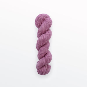 lavender fingering yarn, cochineal, pinkish purple, naturally dyed yarn, non-superwash, 218 yards, bluefaced leicester wool