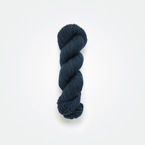 Light denim DK yarn, logwood, dark blue, naturally dyed yarn, non-superwash, 260 yards, Merino/Rambouillet cross wool