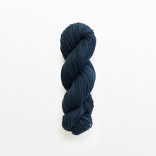 Load image into Gallery viewer, Light denim DK yarn, logwood, dark blue, naturally dyed yarn, non-superwash, 260 yards, Merino/Rambouillet cross wool
