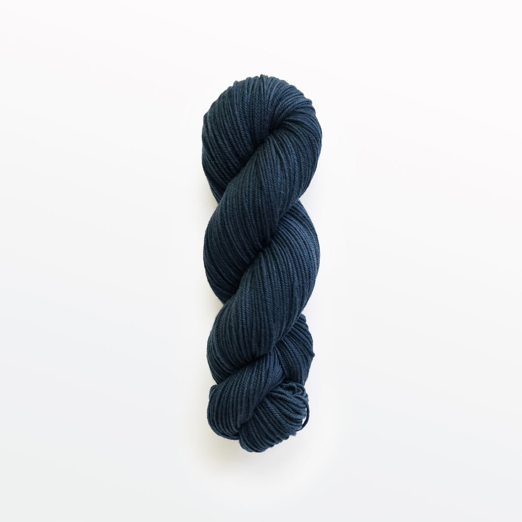 Light denim DK yarn, logwood, dark blue, naturally dyed yarn, non-superwash, 260 yards, Merino/Rambouillet cross wool