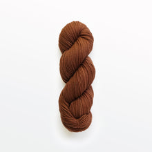 Load image into Gallery viewer, Auburn worsted yarn, madder root, dark reddish brown, naturally dyed yarn, non-superwash, 240 yards, Merino/Rambouillet cross wool
