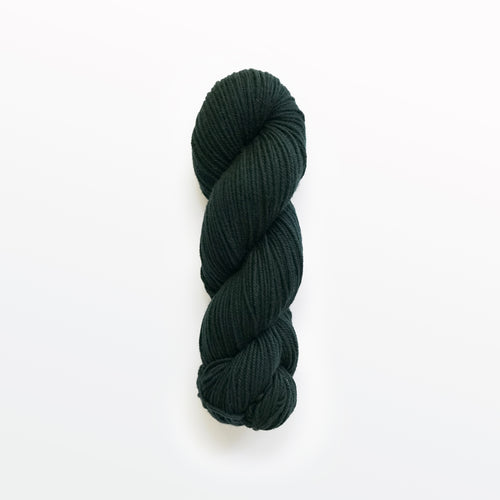 Salamander worsted yarn, logwood, weld, & fustic wood, dark green, naturally dyed yarn, non-superwash, 240 yards, Merino/Rambouillet cross wool