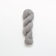 Load image into Gallery viewer, narwhal fingering yarn, acorns &amp; iron, light gray, naturally dyed yarn, non-superwash, 225 yards, merino/rambouillet cross wool
