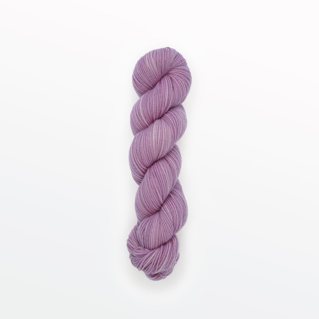 lavender fingering yarn, cochineal, pinkish purple, naturally dyed yarn, non-superwash, 225 yards, merino/rambouillet cross wool