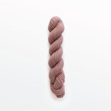 Load image into Gallery viewer, rose quartz fingering yarn, madder root, pink, naturally dyed yarn, non-superwash, 112 yards, Merino/Rambouillet cross wool
