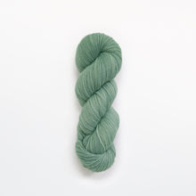 Load image into Gallery viewer, sea foam fingering yarn, pin cushion, light aqua, naturally dyed yarn, non-superwash, 450 yards, merino/rambouillet cross wool
