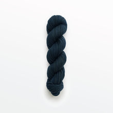 Load image into Gallery viewer, Denim sport yarn, logwood, navy blue, naturally dyed yarn, non-superwash, 156 yards, Merino/Rambouillet cross wool
