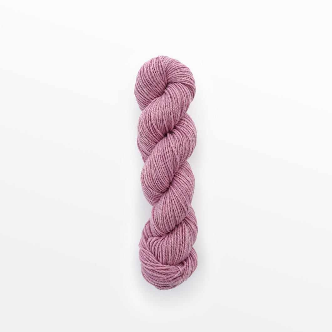 Lavender sport yarn, cochineal, pinkish mauve, naturally dyed yarn, non-superwash, 156 yards, Merino/Rambouillet cross wool