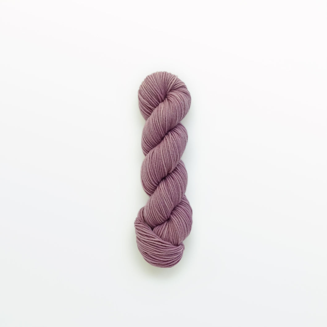 Lavender sport yarn, cochineal, pinkish mauve, naturally dyed yarn, non-superwash, 156 yards, Merino/Rambouillet cross wool