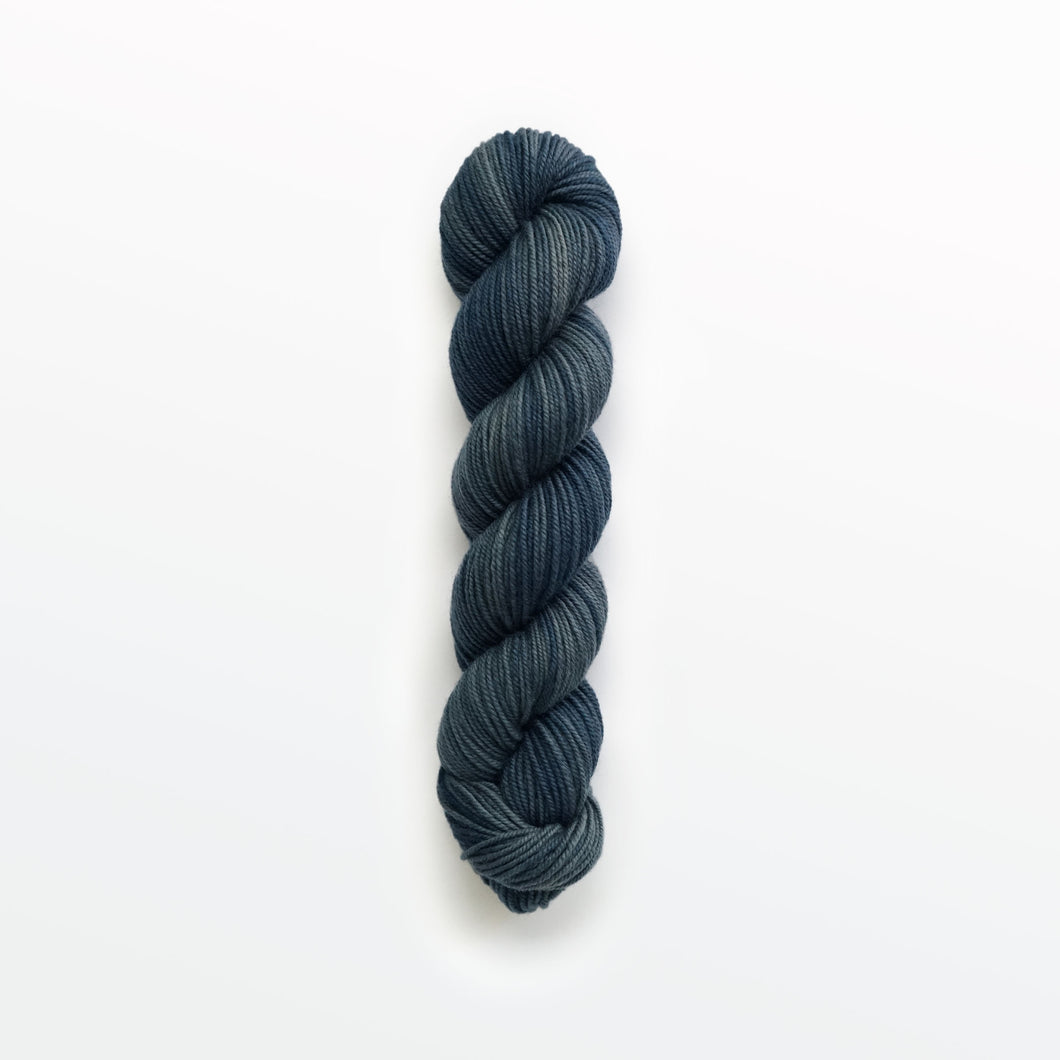 Light denim sport yarn, logwood, blue jean blue, naturally dyed yarn, non-superwash, 156 yards, Merino/Rambouillet cross wool