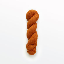Load image into Gallery viewer, pumpkin sport yarn, coreopsis, bright orange, naturally dyed yarn, non-superwash, 156 yards, Merino/Rambouillet cross wool
