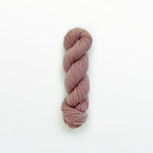 Load image into Gallery viewer, rose quartz sport yarn, madder root, mauve pink, naturally dyed yarn, non-superwash, 156 yards, Merino/Rambouillet cross wool
