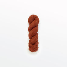 Load image into Gallery viewer, marmalade sport yarn, madder root and cutch, dark orange, naturally dyed yarn, non-superwash, 156 yards, Merino/Rambouillet cross wool
