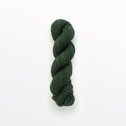 Pine sport yarn, weld & logwood, dark green, naturally dyed yarn, non-superwash, 156 yards, Merino/Rambouillet cross wool