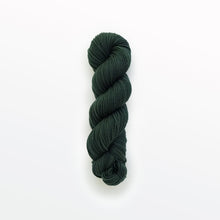 Load image into Gallery viewer, Seaweed sport yarn, weld &amp; logwood, very dark green, naturally dyed yarn, non-superwash, 156 yards, Merino/Rambouillet cross wool
