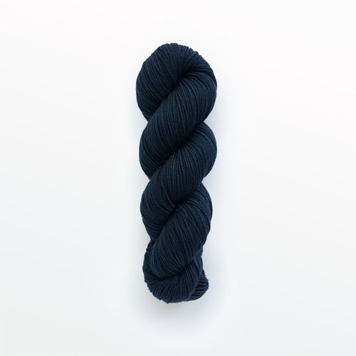 Denim sport yarn, logwood, dark navy blue, naturally dyed yarn, non-superwash, 312 yards, Merino/Rambouillet cross wool