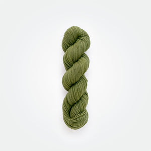 Fern sport yarn, weld & logwood, olive green, naturally dyed yarn, non-superwash, 156 yards, Merino/Rambouillet cross wool