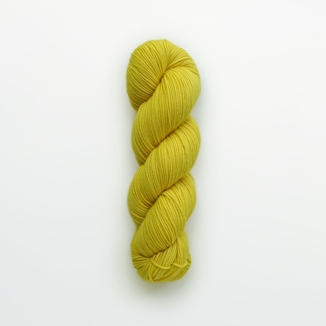 Sunshine sport yarn, fustic wood, yellow, naturally dyed yarn, non-superwash, 312 yards, Merino/Rambouillet cross wool