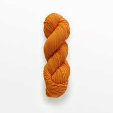 Load image into Gallery viewer, Pumpkin worsted yarn, coreopsis, bright orange, naturally dyed yarn, non-superwash, 240 yards, Merino/Rambouillet cross wool
