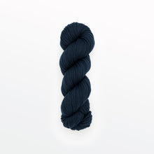Load image into Gallery viewer, Denim worsted yarn, logwood, dark blue, naturally dyed yarn, non-superwash, 240 yards, Merino/Rambouillet cross wool
