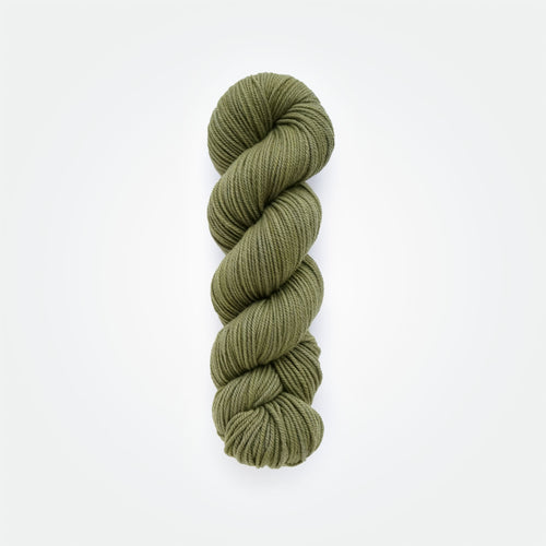 Fern worsted yarn, logwood & weld, olive-green, naturally dyed yarn, non-superwash, 240 yards, Merino/Rambouillet cross wool