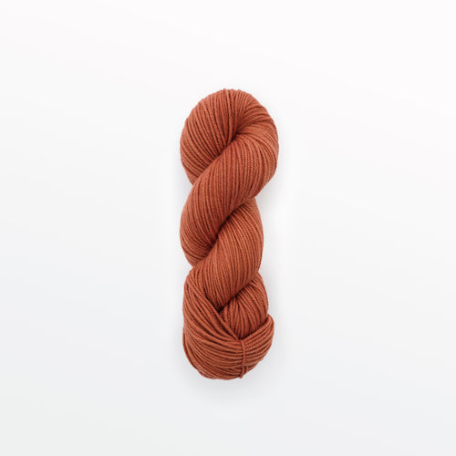 Marmalade worsted yarn, madder root, dark orange/red, naturally dyed yarn, non-superwash, 240 yards, Merino/Rambouillet cross wool