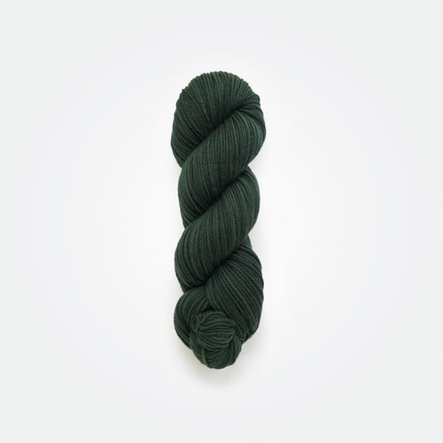 Pine worsted yarn, logwood & weld, dark green, naturally dyed yarn, non-superwash, 240 yards, Merino/Rambouillet cross wool