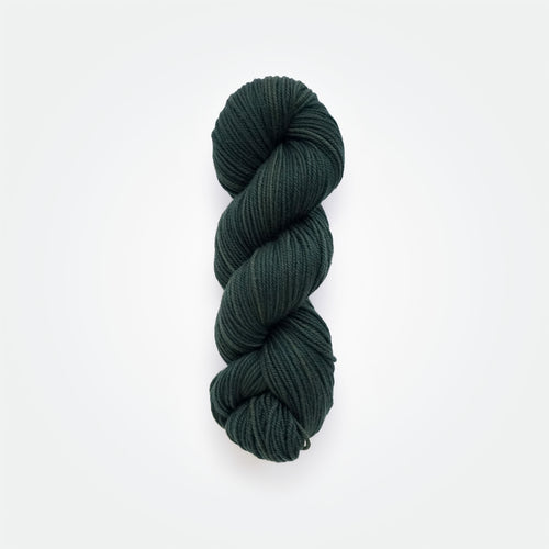 Seaweed worsted yarn, logwood & weld, dark green, naturally dyed yarn, non-superwash, 240 yards, Merino/Rambouillet cross wool