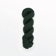 Load image into Gallery viewer, Seaweed worsted yarn, logwood &amp; weld, dark green, naturally dyed yarn, non-superwash, 240 yards, Merino/Rambouillet cross wool
