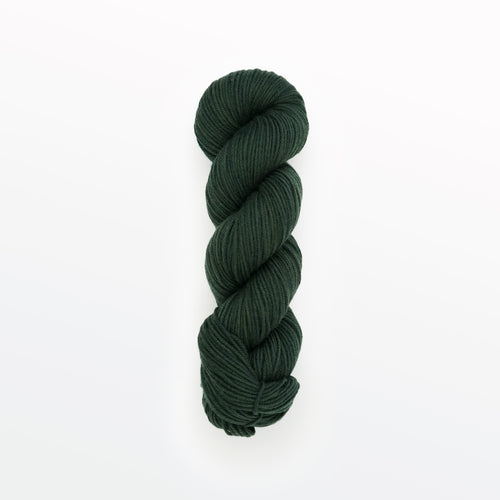 Seaweed worsted yarn, logwood & weld, dark green, naturally dyed yarn, non-superwash, 240 yards, Merino/Rambouillet cross wool