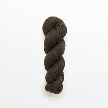 Load image into Gallery viewer, Umber DK yarn, black walnut, dark rown, naturally dyed yarn, non-superwash, 260 yards, Merino/Rambouillet cross wool
