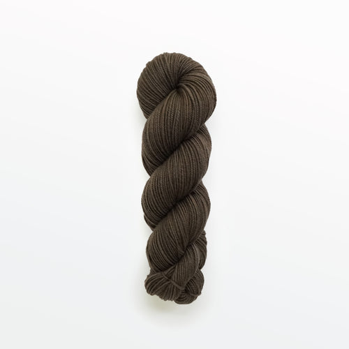 Umber DK yarn, black walnut, dark rown, naturally dyed yarn, non-superwash, 260 yards, Merino/Rambouillet cross wool