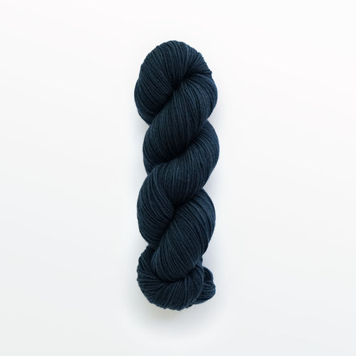light denim fingering yarn, logwood, dark blue, naturally dyed yarn, non-superwash, 450 yards, merino/rambouillet cross wool