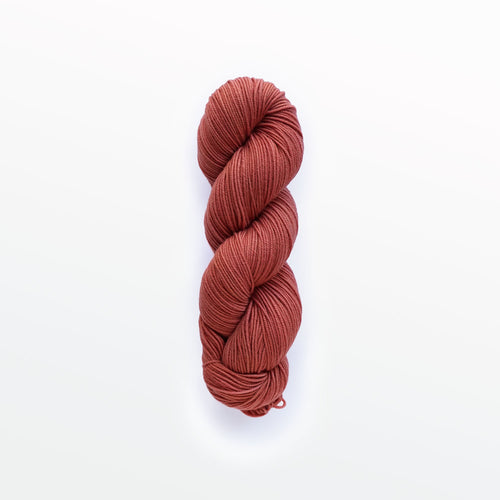 Marmalade sport yarn, madder root, dark orange/red, naturally dyed yarn, non-superwash, 312 yards, Merino/Rambouillet cross wool