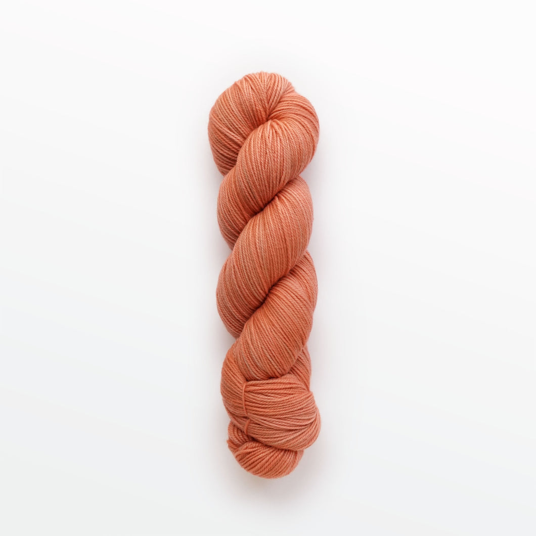 Nectar fingering yarn, madder root, light peach, naturally dyed yarn, non-superwash, 450 yards, merino/rambouillet cross wool