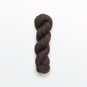 Coffee sport yarn, walnut, dark brown, naturally dyed yarn, non-superwash, 312 yards, Merino/Rambouillet cross wool